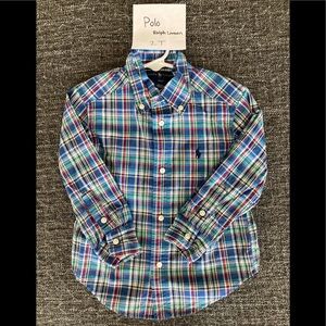 Ralph Lauren, 2T , plaid color (blue dominant)
